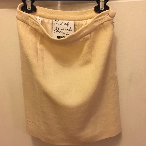 SOLD 90s Moschino Jacket skirt suit set 6 IT 40 - Picture 7 of 8